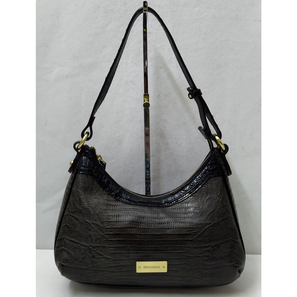 Brahmin Bekka Brown Leather Zipper Closure Hobo Shoulder Bag - Picture 1 of 16